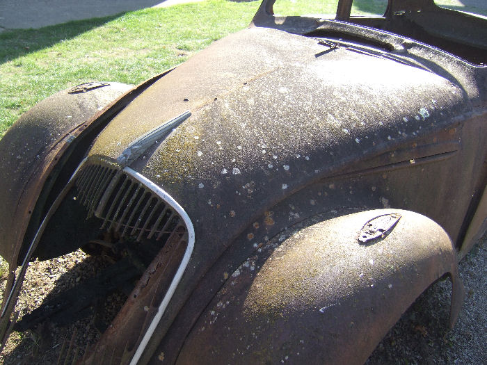 The car of Doctor Desourteaux showing increasing signs of decay