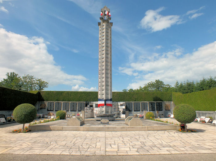 The Memorial to the dead in Oradour-sur-Glane cemetery in 2012