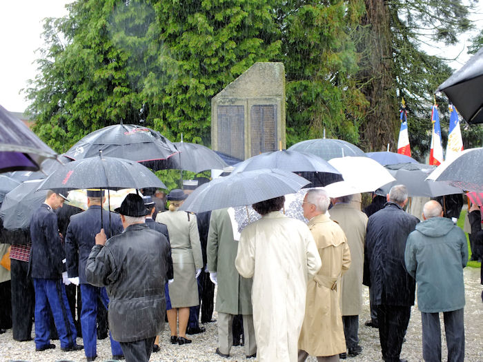 At the school memorial in Oradour-sur-Glane