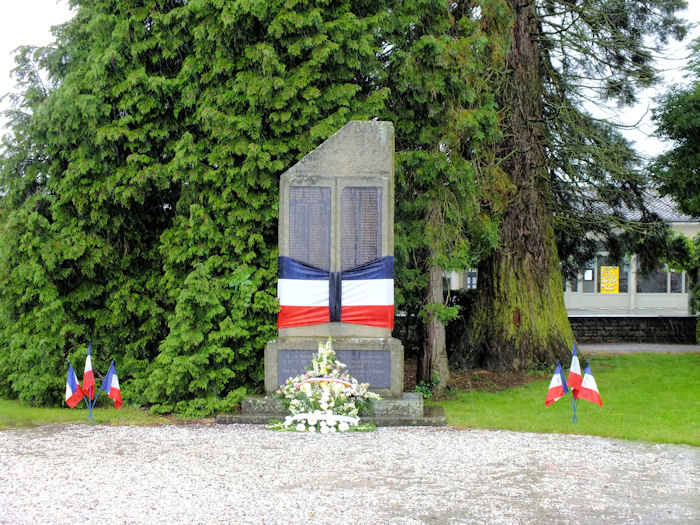 Tribute at the school memorial in Oradour-sur-Glane
