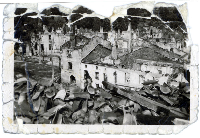 View from the church roof in Oradour taken in 1944