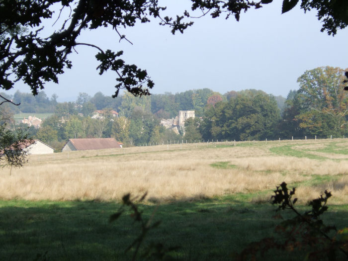 Distant view of Oradour from where the SS paused