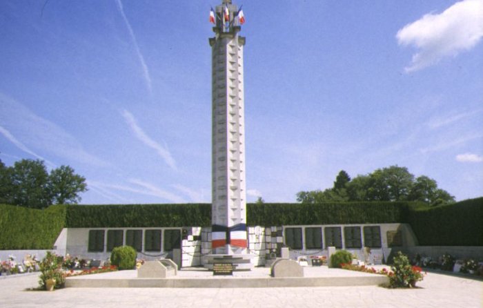 Memorial to the dead in Oradour-sur-Glane cemetery