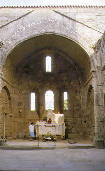 Altar in church at Oradour