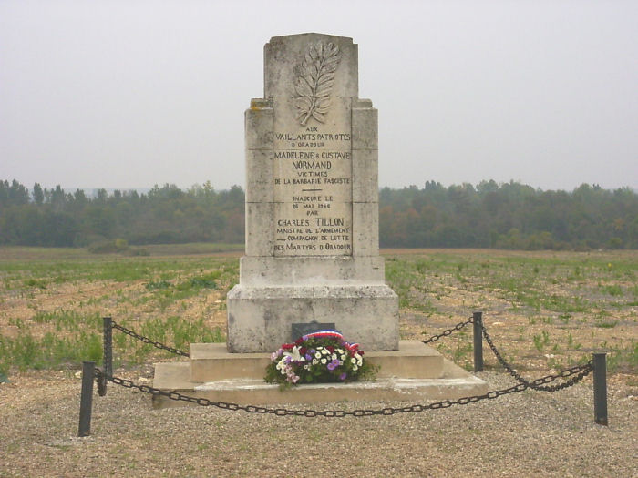 Memorial in Oradour Department 16 (Charente)