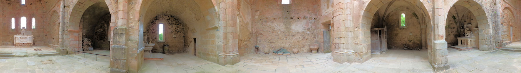 Panorama of the inside of the church (360 degree view)